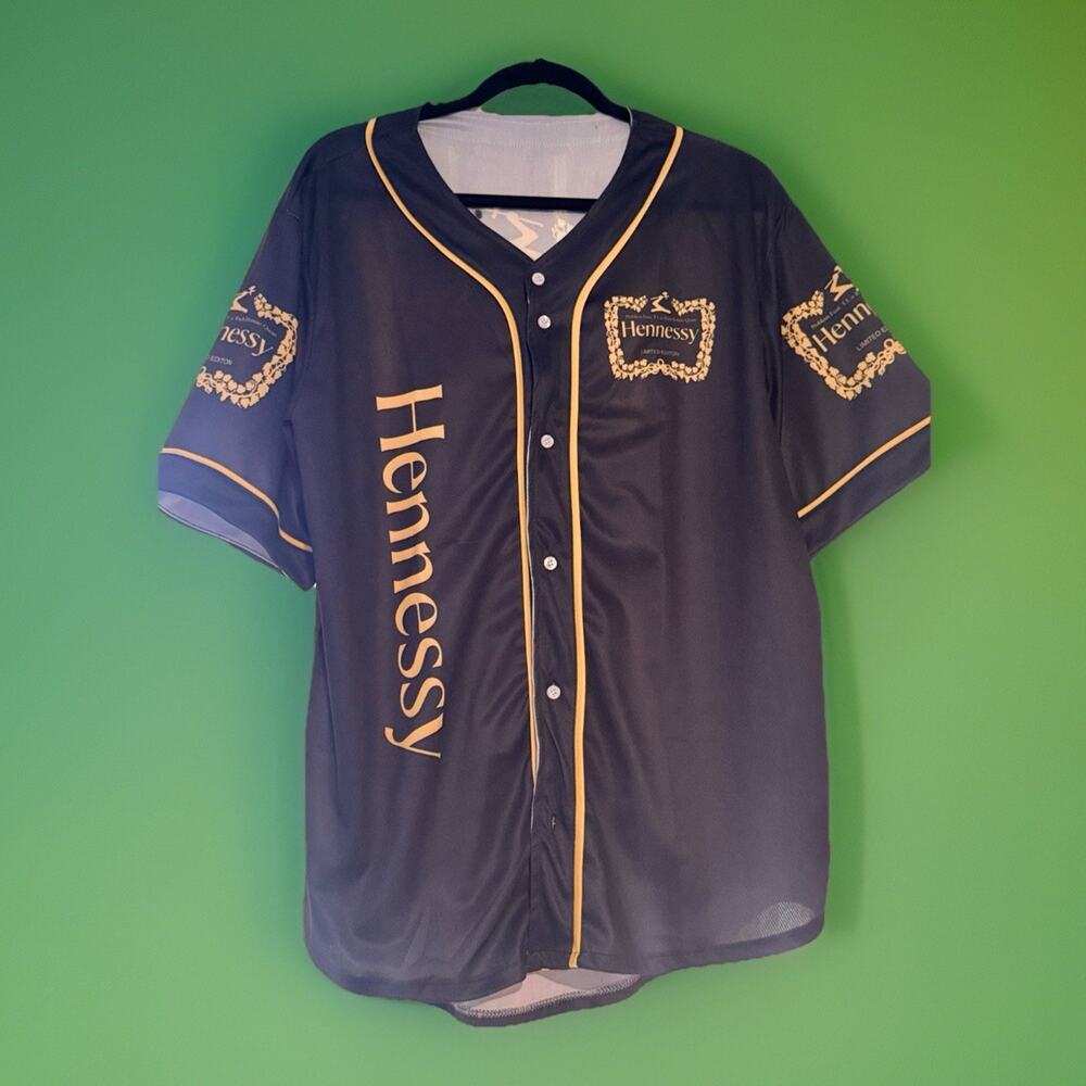 Vintage Hennessy Baseball Jersey Limited Edition Streetwear Rare Y2k